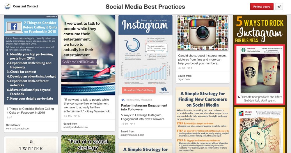Social Media Marketing Pinterest Boards