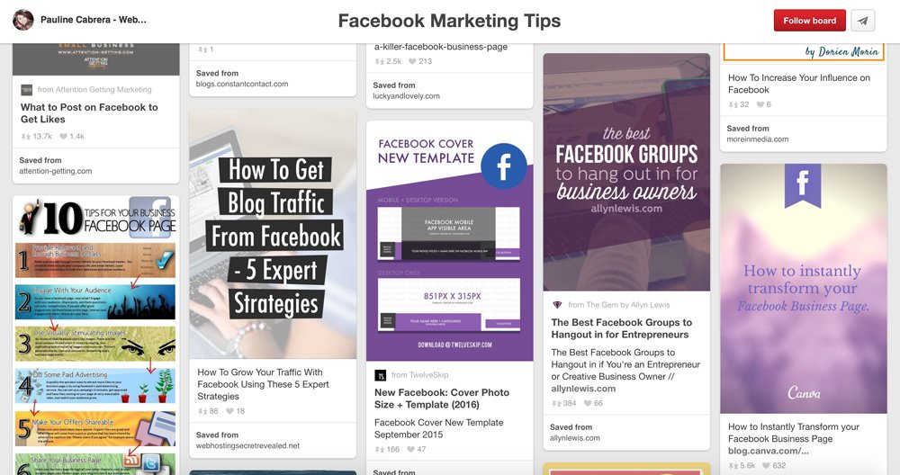 Social Media Marketing Pinterest Boards