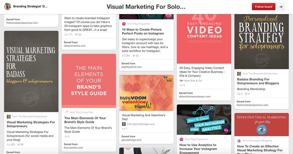 Social Media Marketing Pinterest Boards