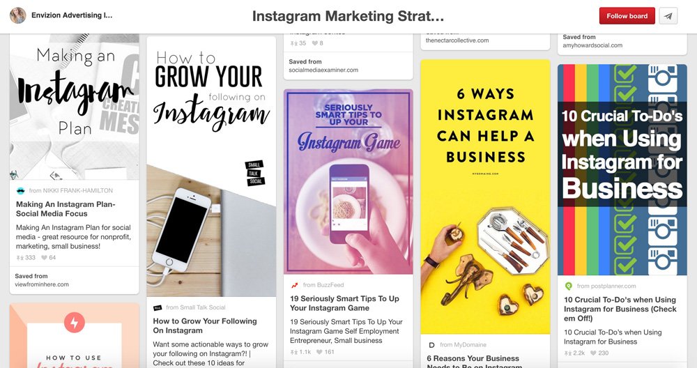Social Media Marketing Pinterest Boards