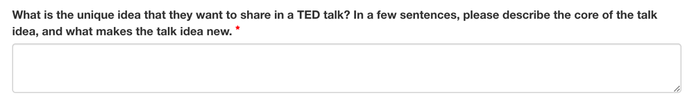 TED Talk idea description in a TED Talk speaker application