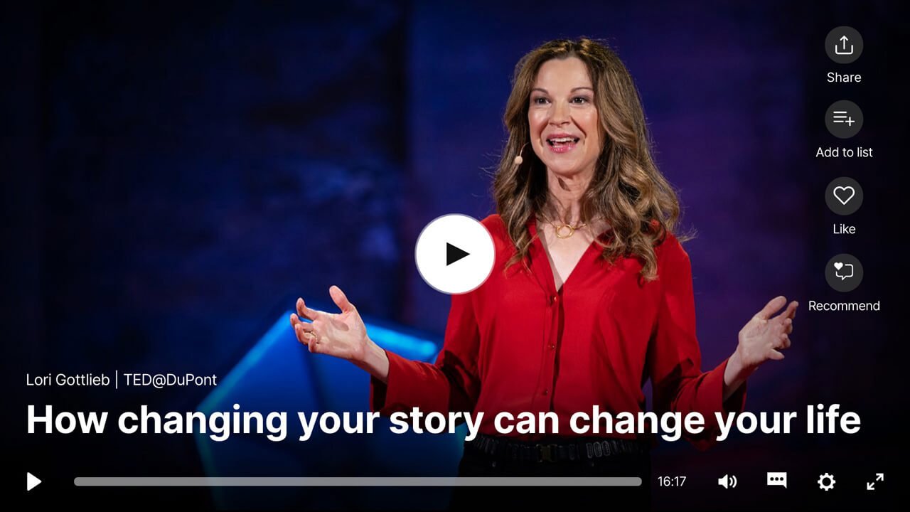 TED Talk How Changing Your Story Can Change Your Life - Lori Gottlieb TED Talk How Changing Your Story Can Change Your Life - Lori Gottlieb