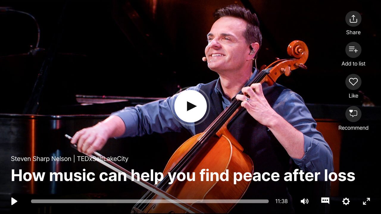 TED Talk How Music Can Help You Find Peace After Loss - Steven Sharp Nelson TED Talk How Music Can Help You Find Peace After Loss - Steven Sharp Nelson