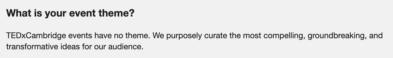 TEDxCambridge application rules for TEDx speakers TEDxCambridge application rules for TEDx speakers