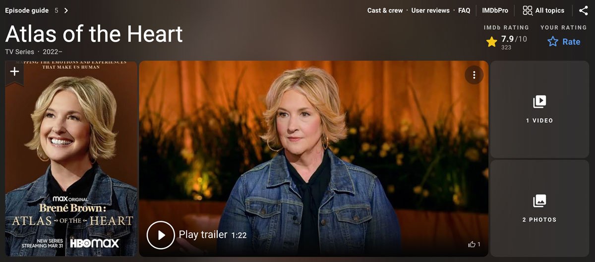 Brene Brown HBO Max series Atlas of the Heart