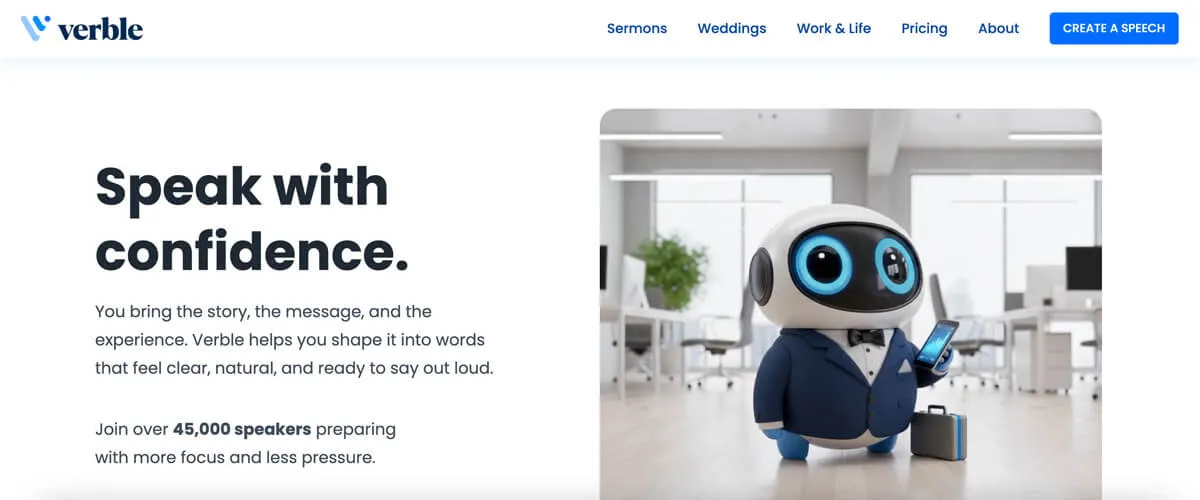 AI Presentation Tools for Public Speaking Verble